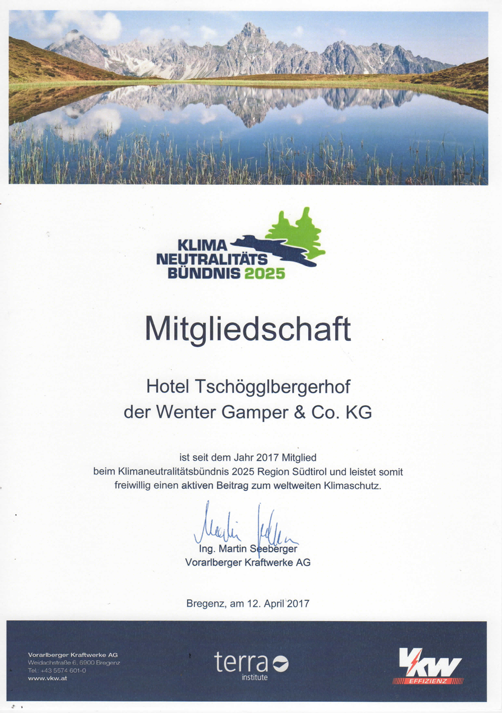 Beitrag zum Klimaschutz Beitrag zum Klimaschutz